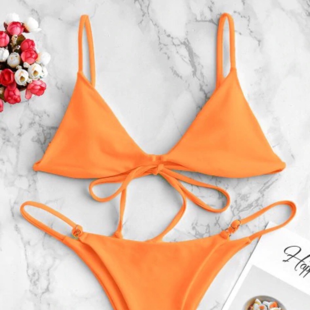 Orange string bikini